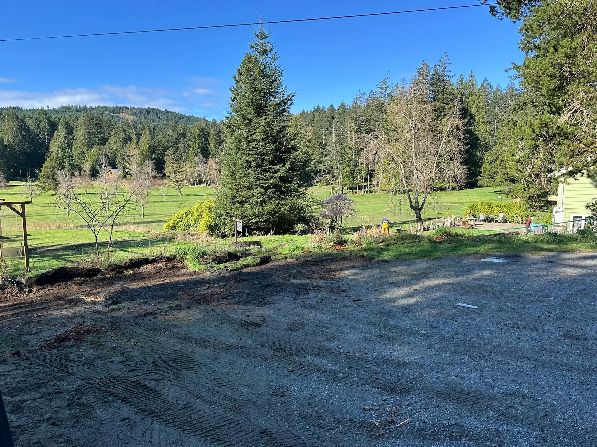  He did the same at the bottom (top) of the parking lot.  