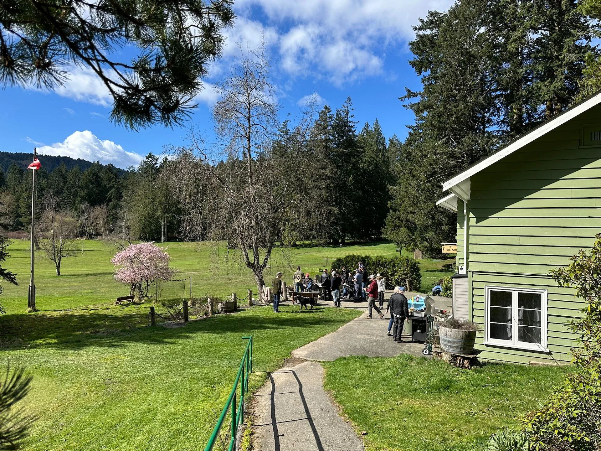  The crew gathering for lunch.  