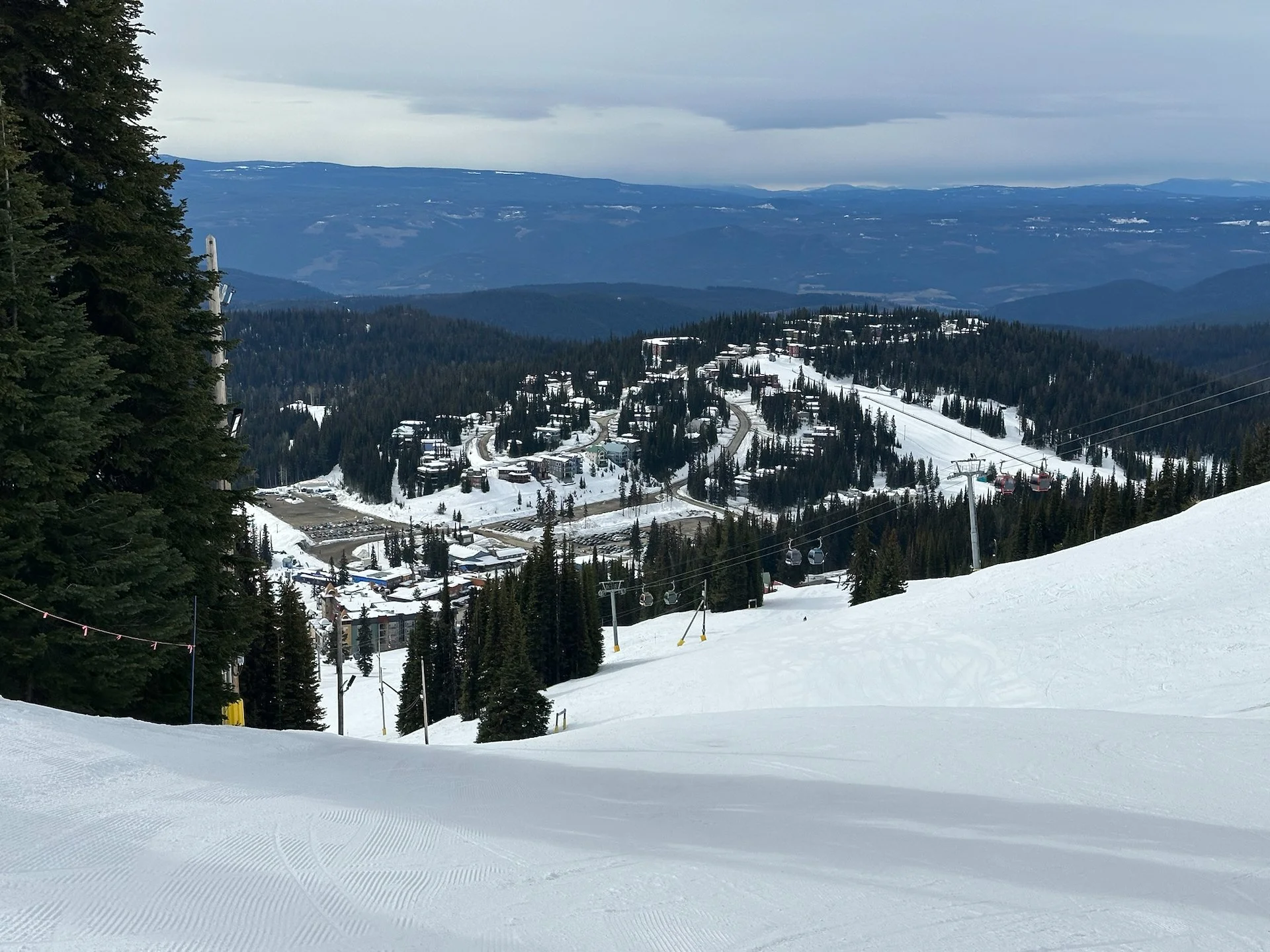  Looking down to the village below. 