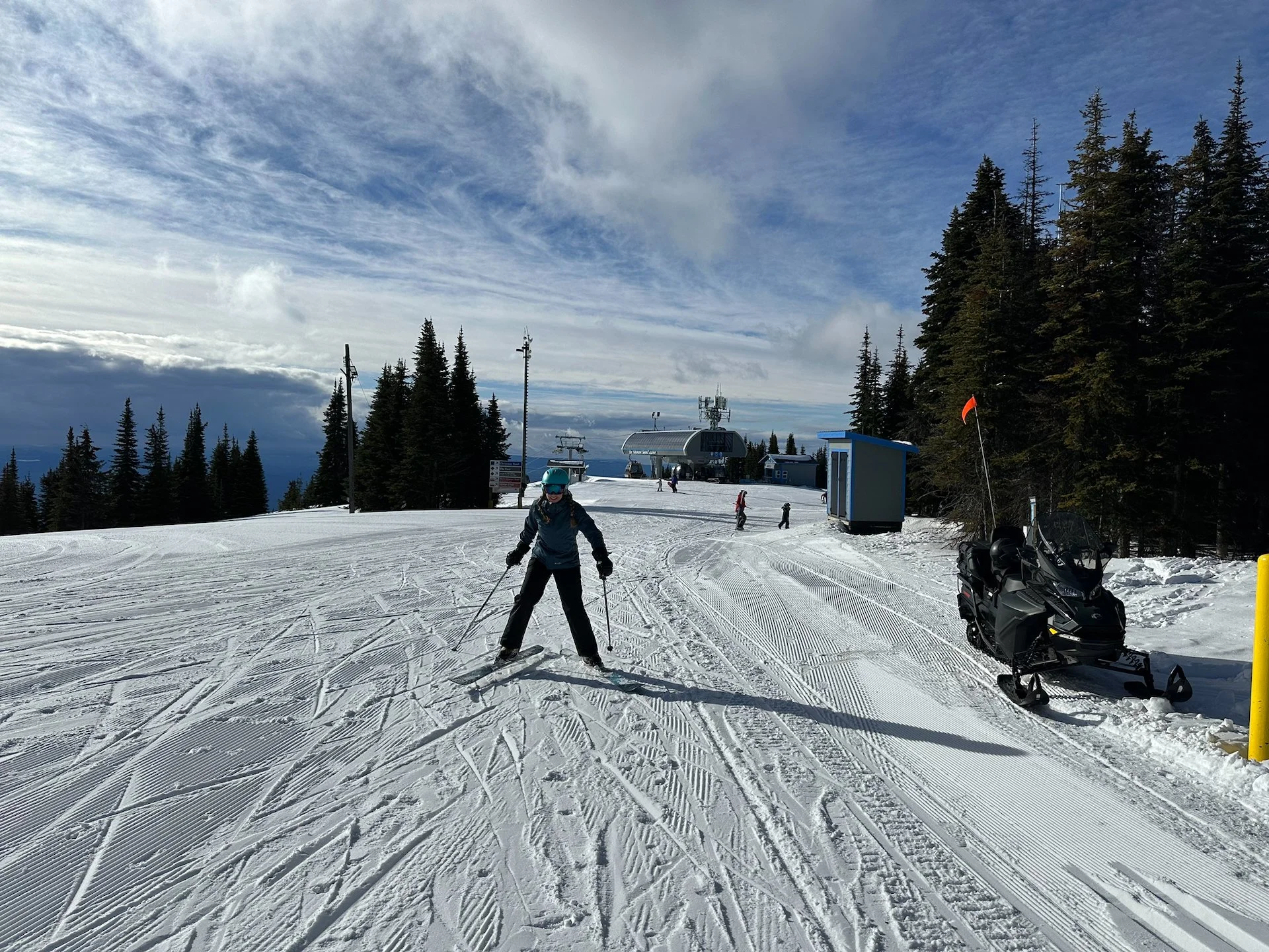  Off the gondola and ready to spend most fo the day on the back side! 