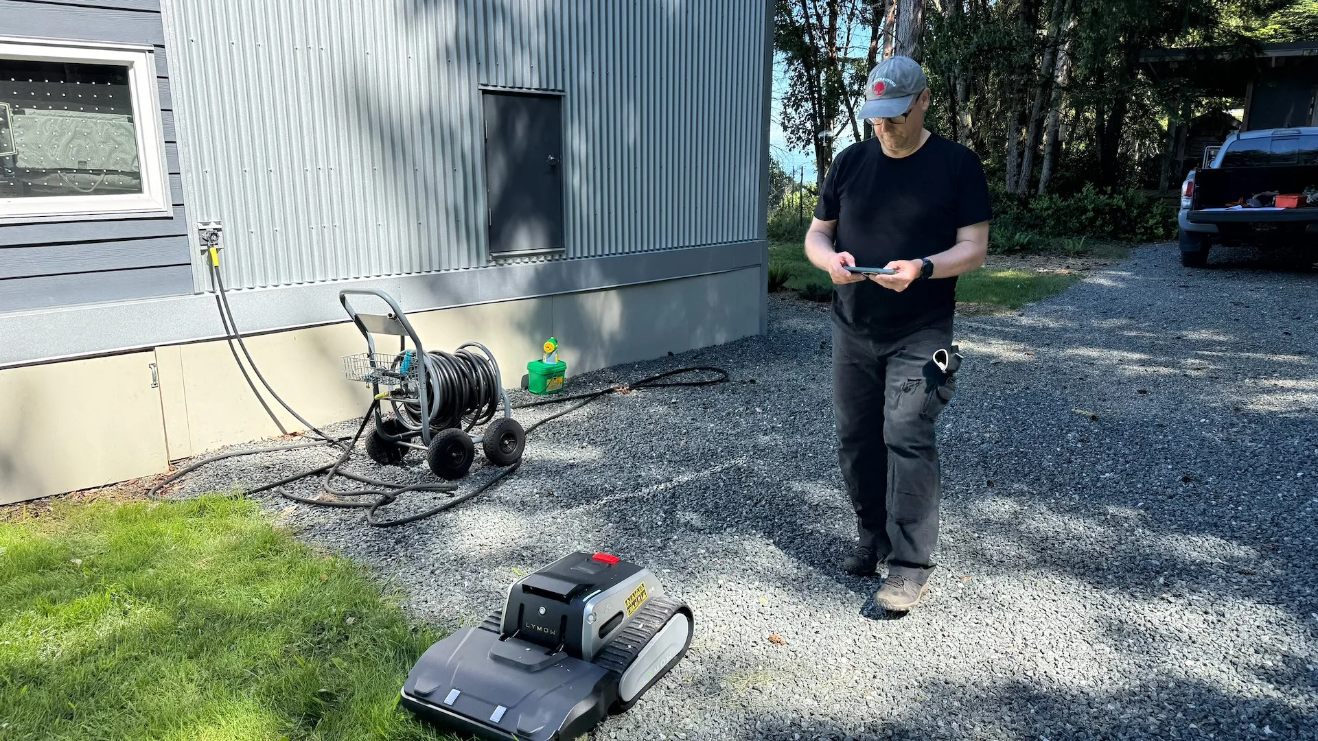  The app has a set of controllers built in that you use to drive the robot. You map out zones (and no-go zones) so it knows what needs to be cut. And you build channels so it knows how to navigate between them and back to its charging base. I took it