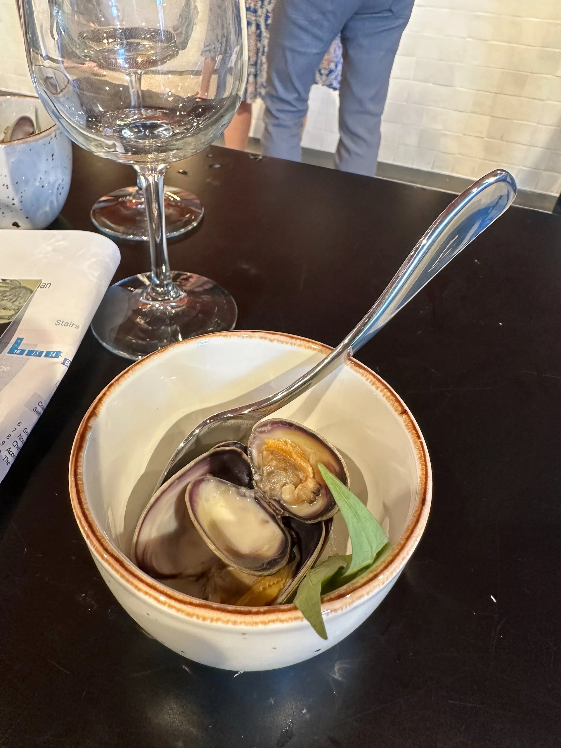 Manilla clams in a coconut broth - delicious! The clams are quite abundant here.  