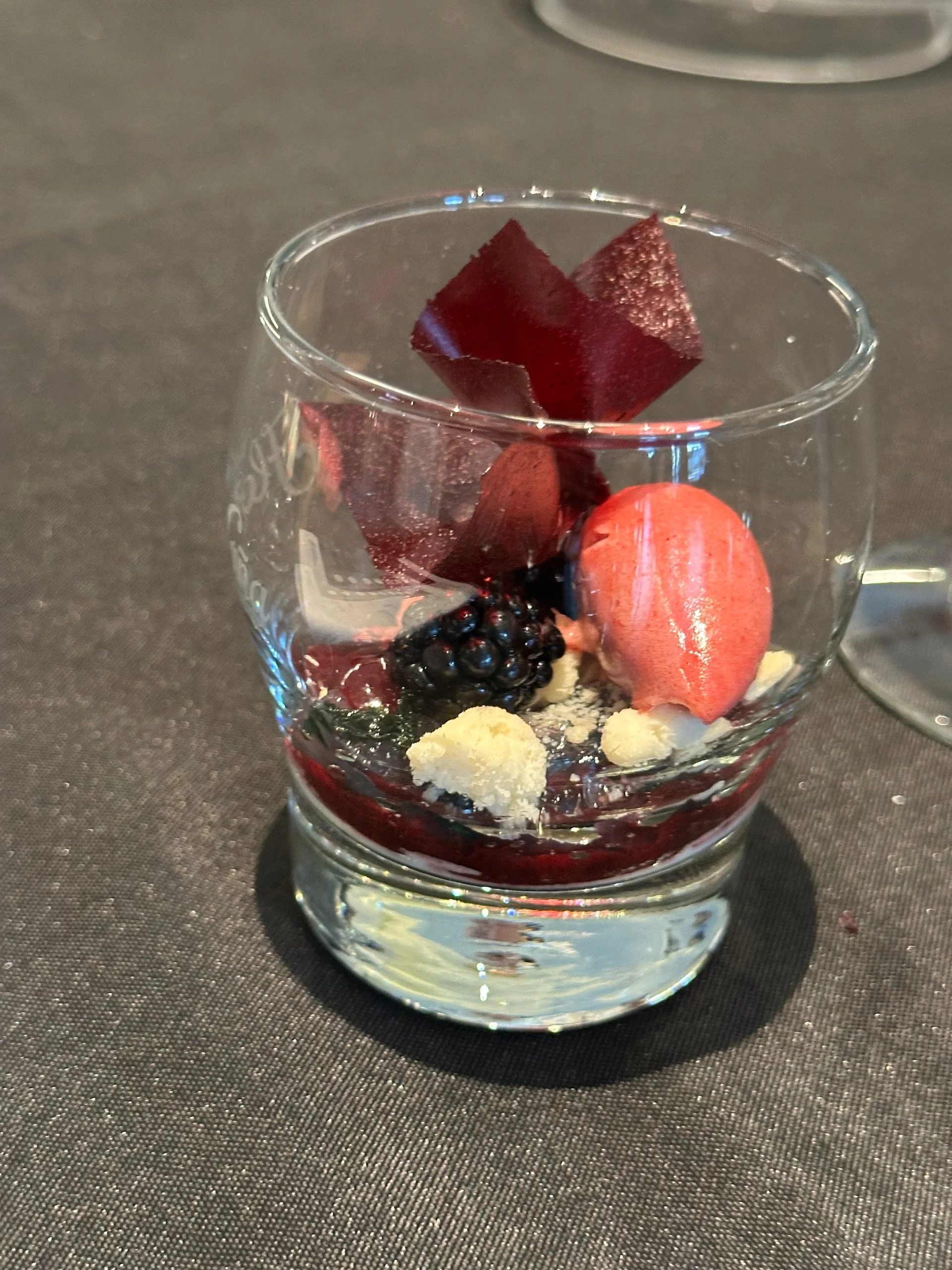  There was a heavy blackberry theme to the desserts. This was delicious. 