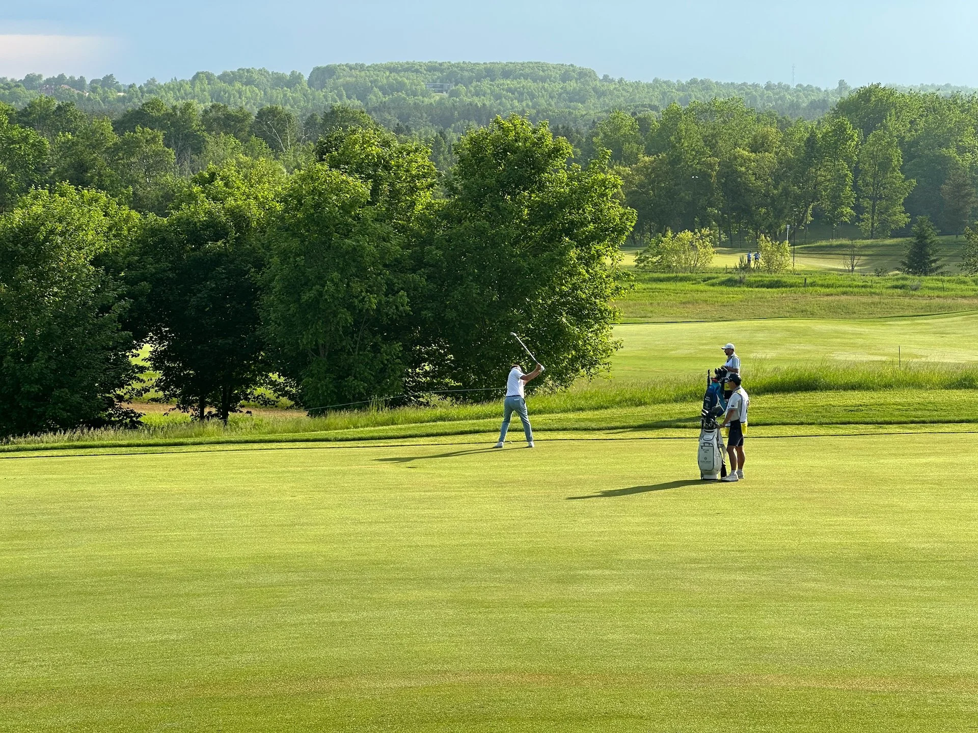  And it was right where most of their drives were landing so you could watch the second shots.  