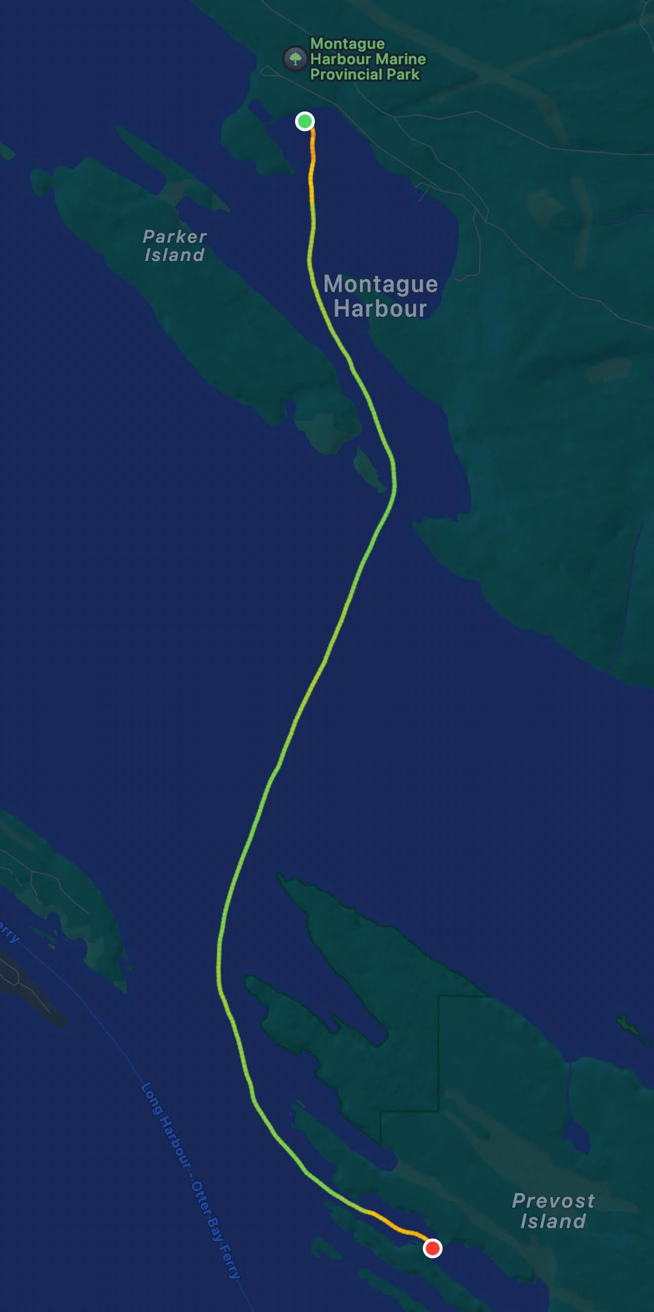  The map of our complete route. 