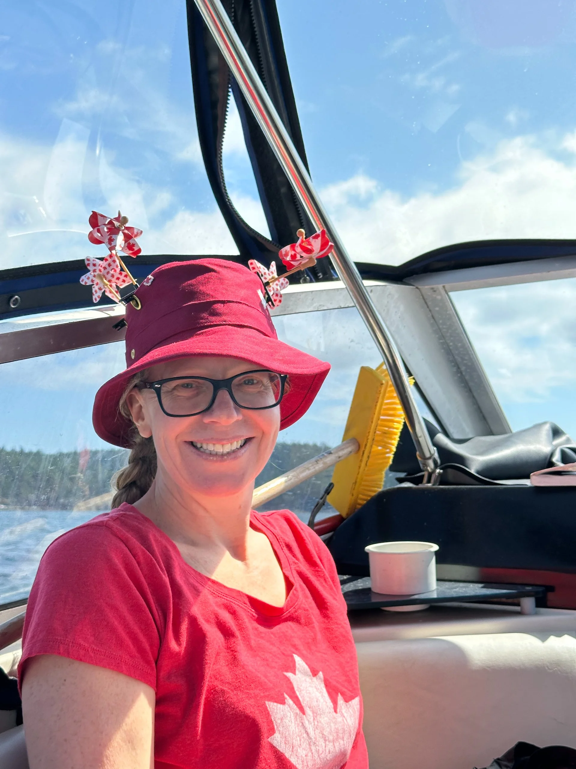  Someone was all decked out for Canada Day! 