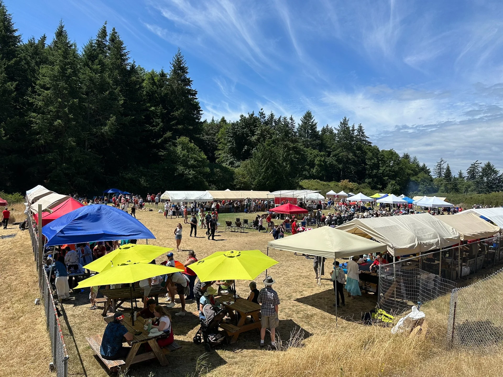  Looking out over the festivities from the beer garden. 
