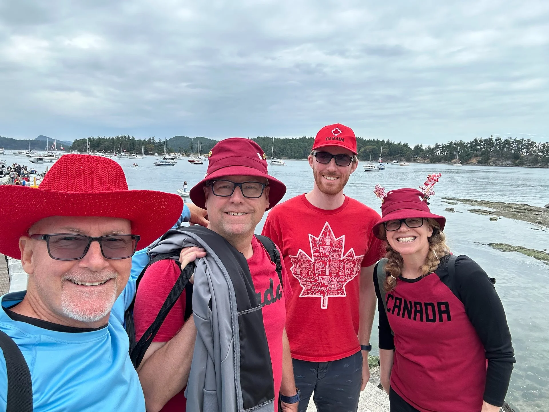  The Canada Day crew, heading back to the boat. 