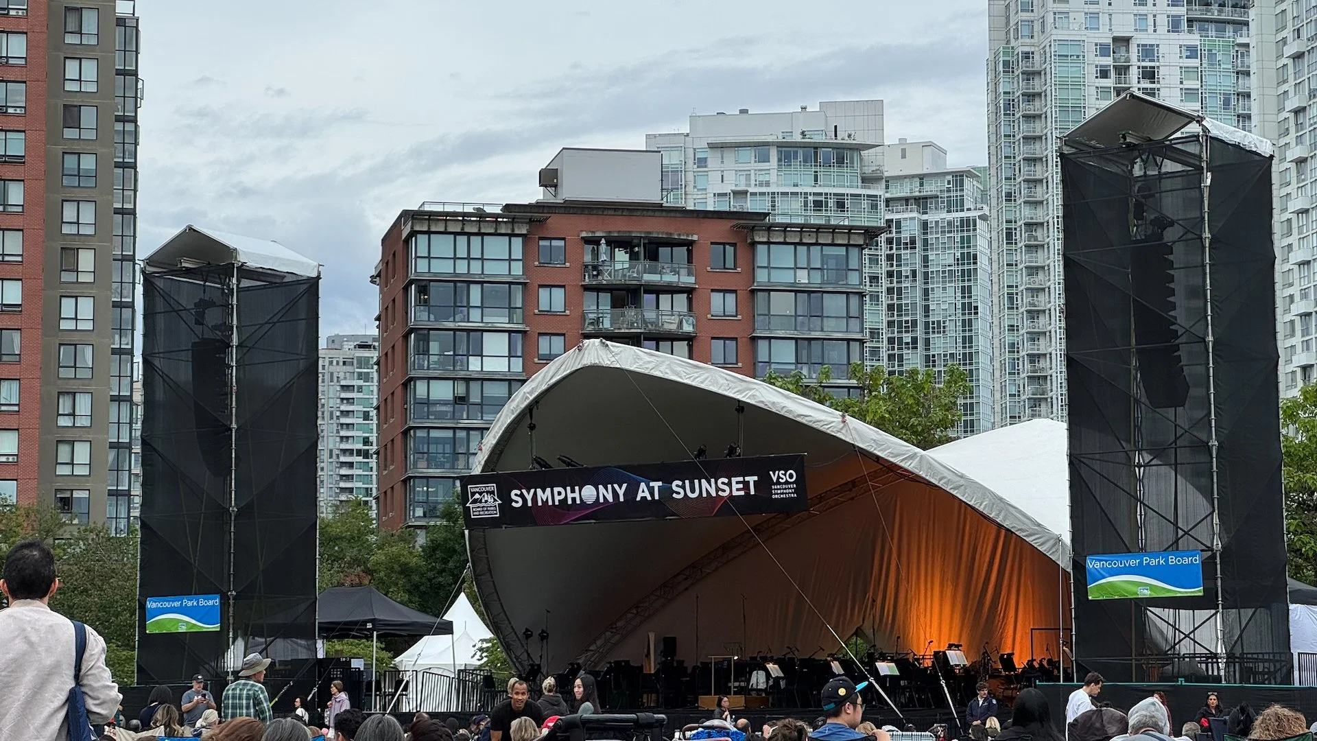  We were quite a distance away from the stage when we finally found a patch of lawn to set our blanket down on. 