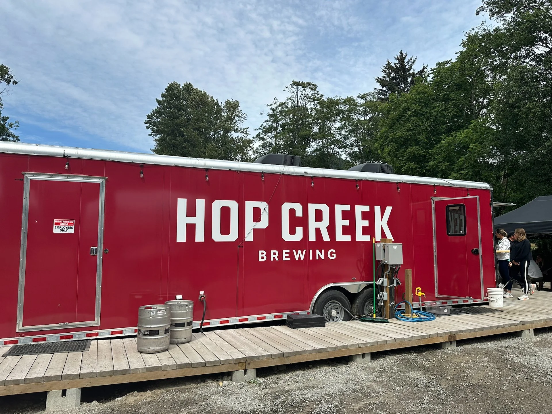  The main trailer where they were serving the beer from.  