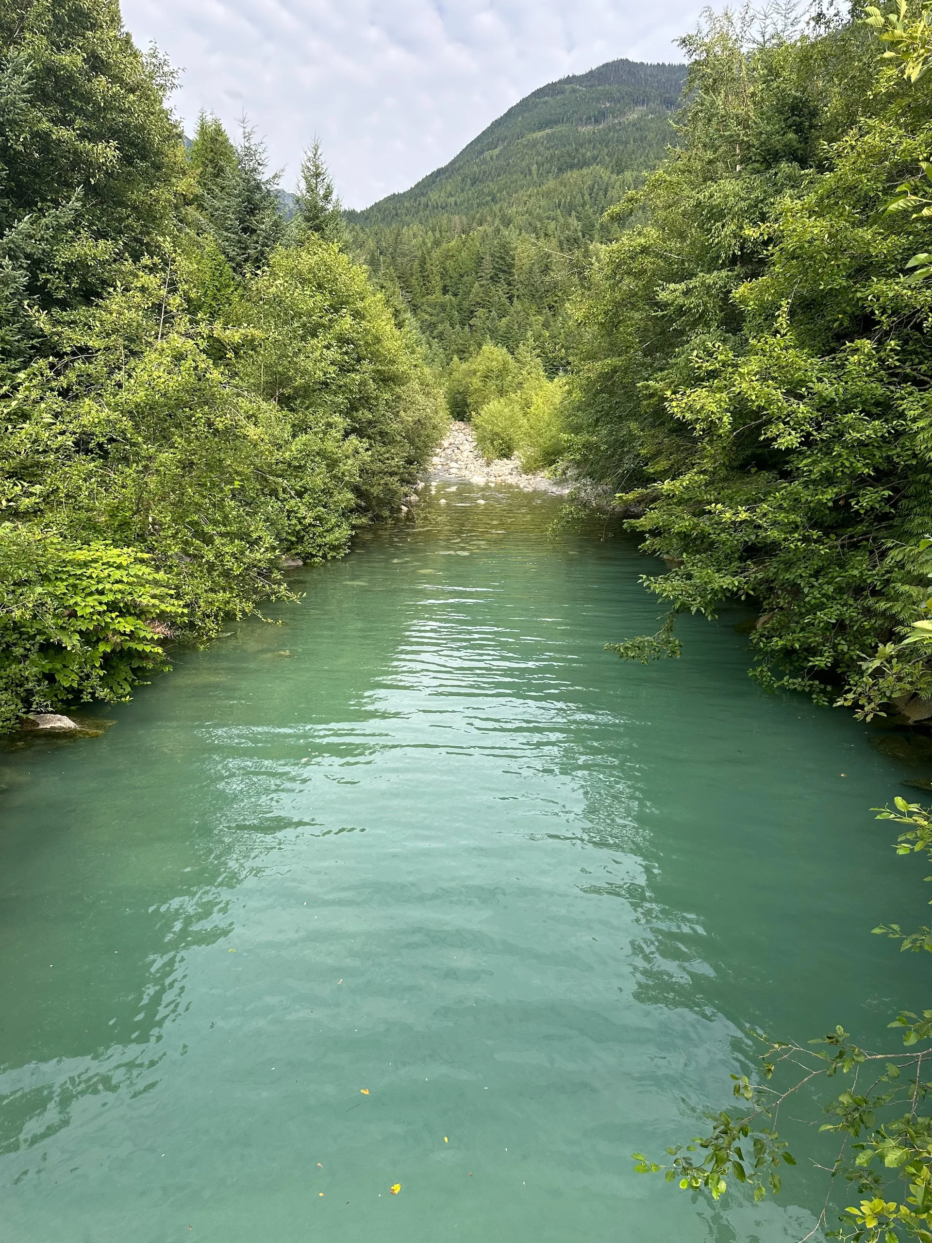  The river was looking very much like the Sound.  