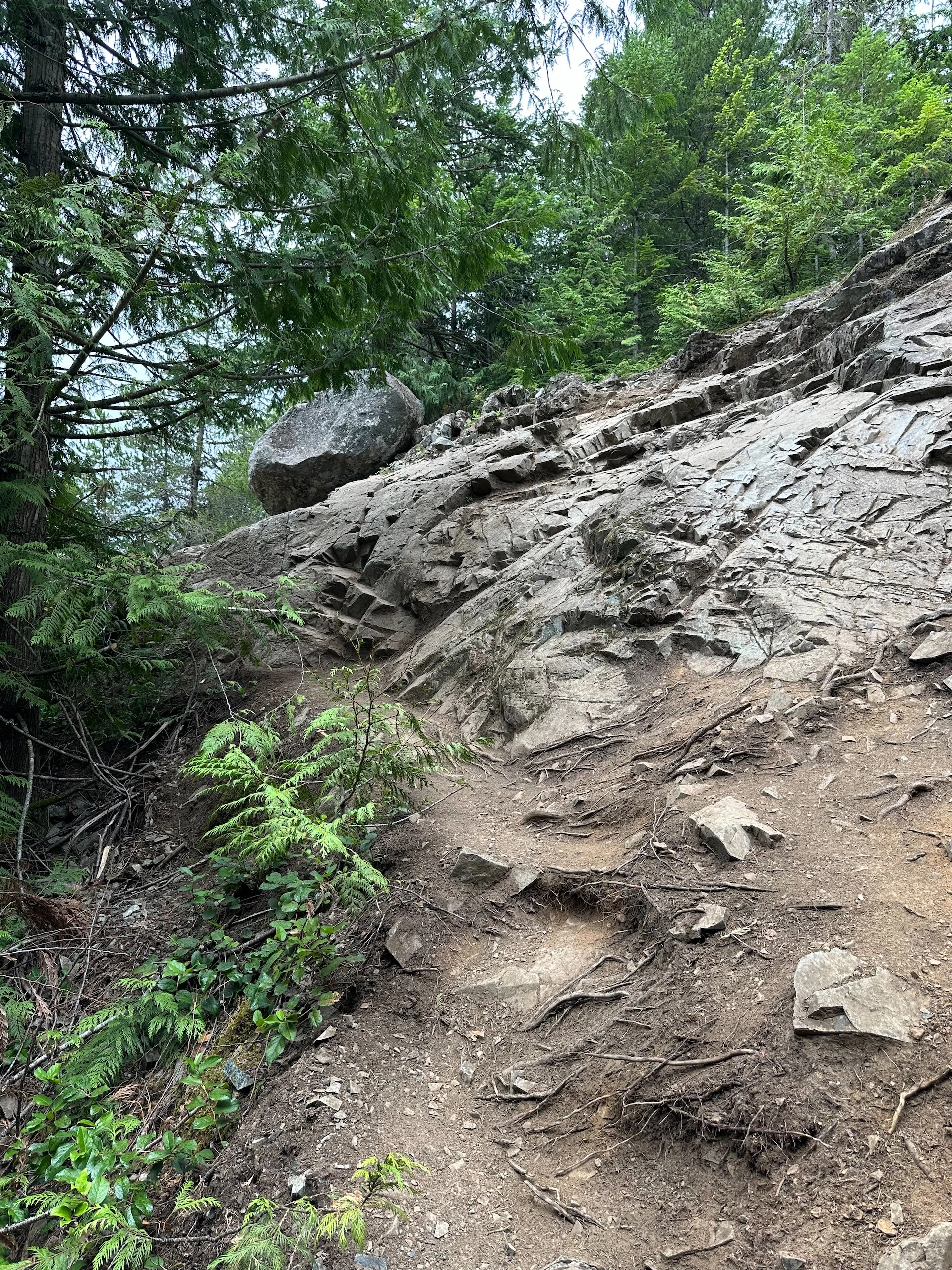  As we got towards the turn around point, there were a couple of scrambles over some sketchy terrain.  