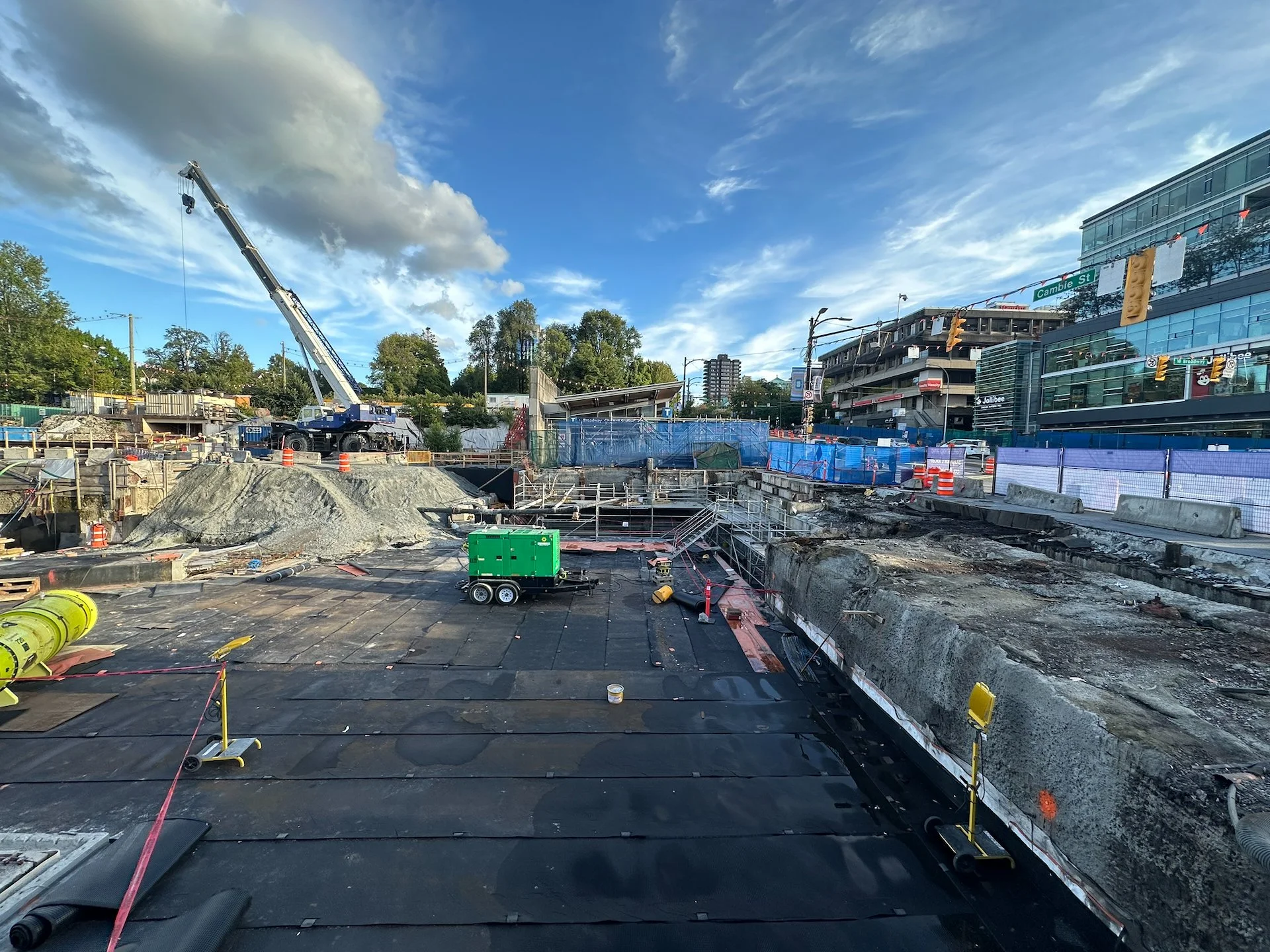  This set of images are all of the Cambie and Broadway area - or “City Hall” as the station is known. It’s one area where two lines will connect, and they have closed Broadway completely for two blocks for about 6 months while they backfill and rebui