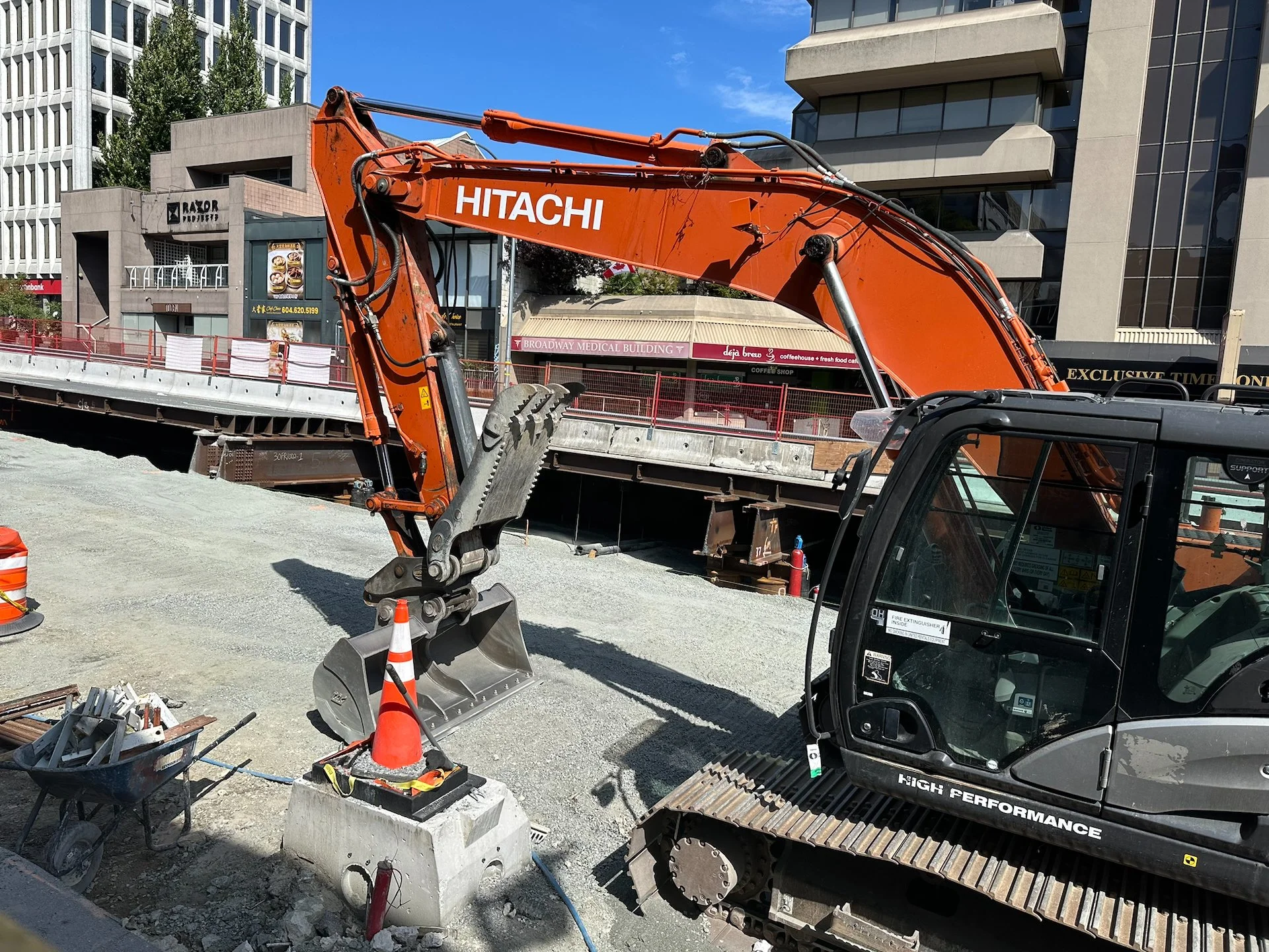  You get a much better view of the back filling. In this case they are cutting away ½ of the road deck supports, leaving the other half in place.  