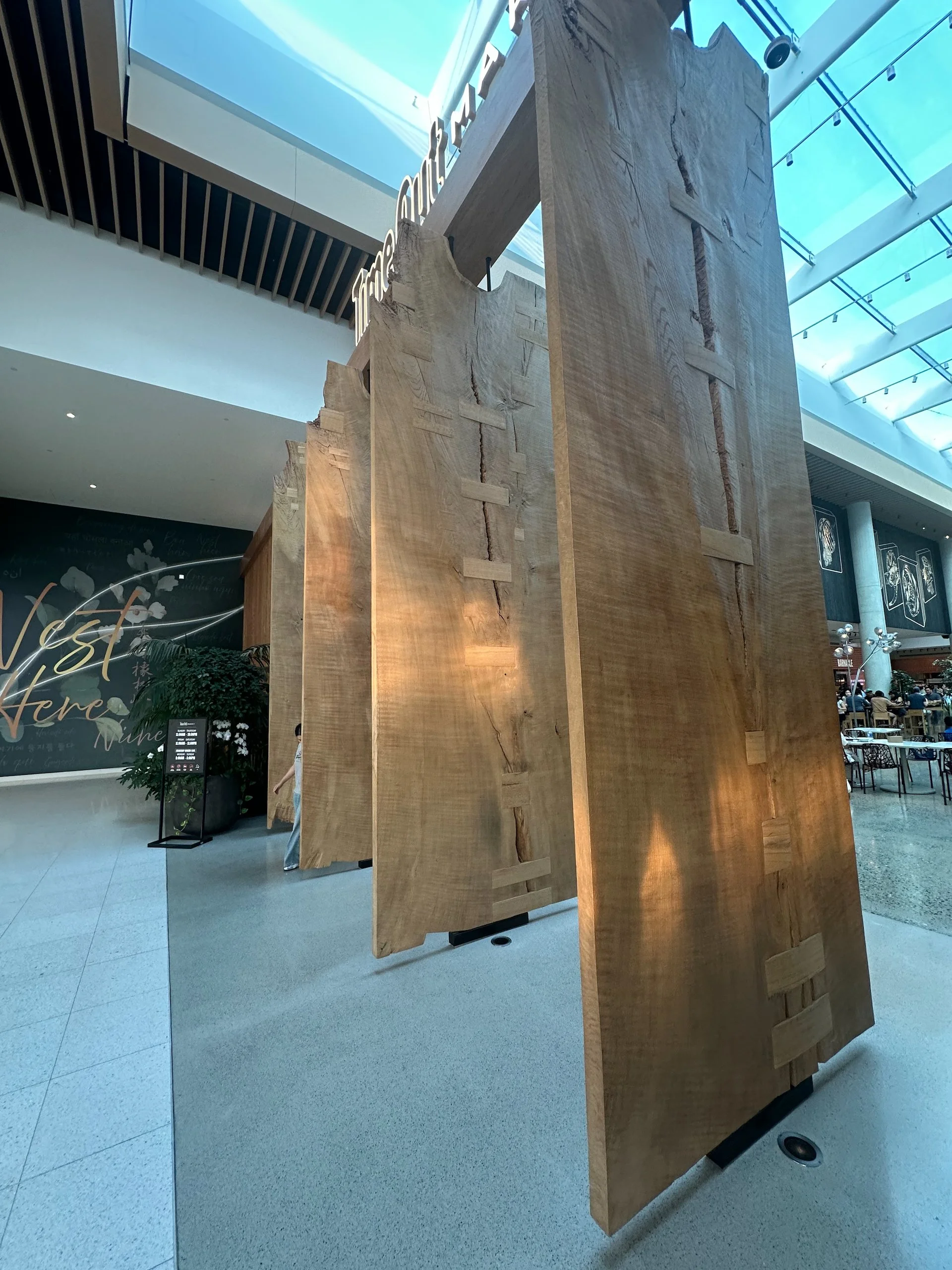  Heading into the Time Out market are these maazing wooden doors. I can’t imagine where they found the trees for these. 