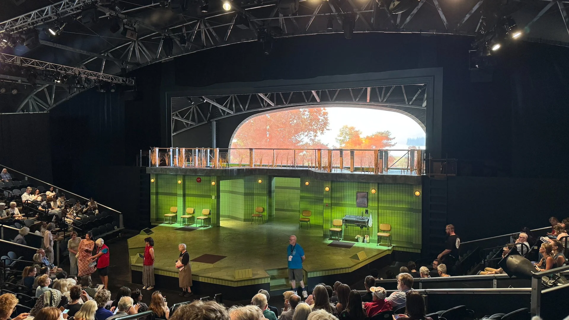  A couple of shots of the stage before the play started.  