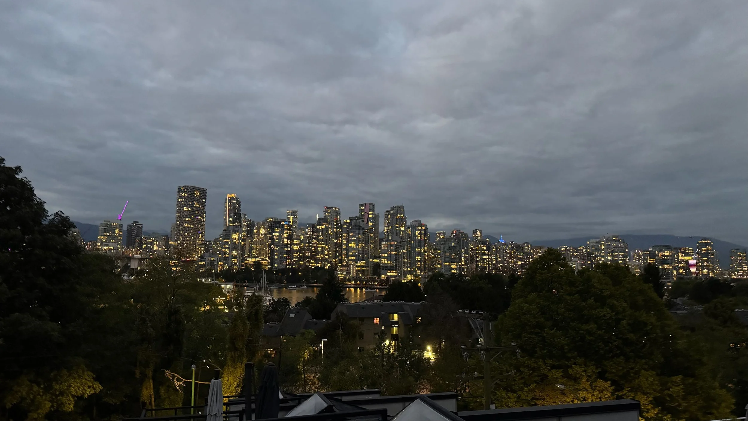  It was a bit cloudy and stormy looking over the city.  