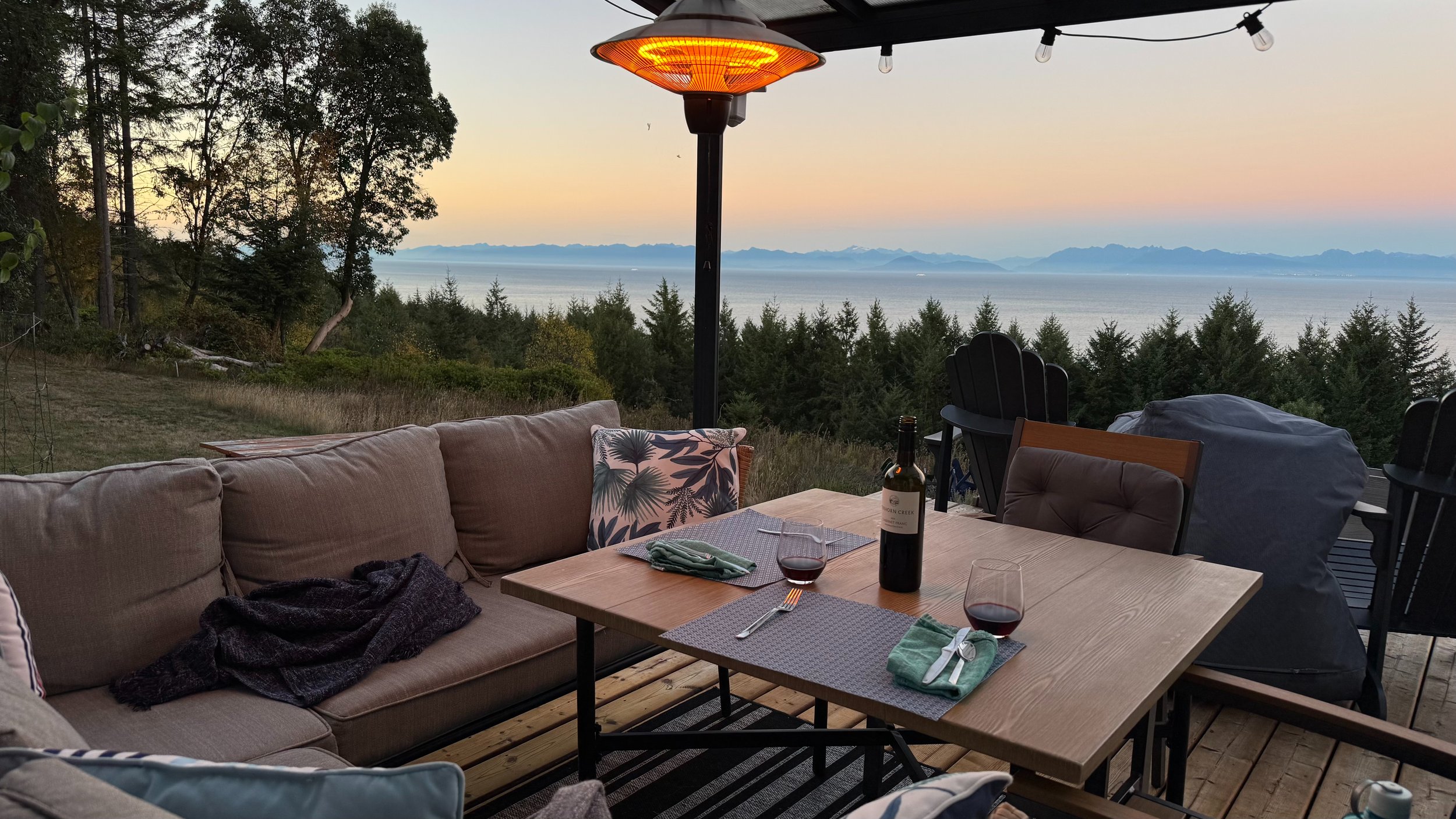  The heater on the deck makes it so sitting out at night on a beautiful night like this was lovely. 