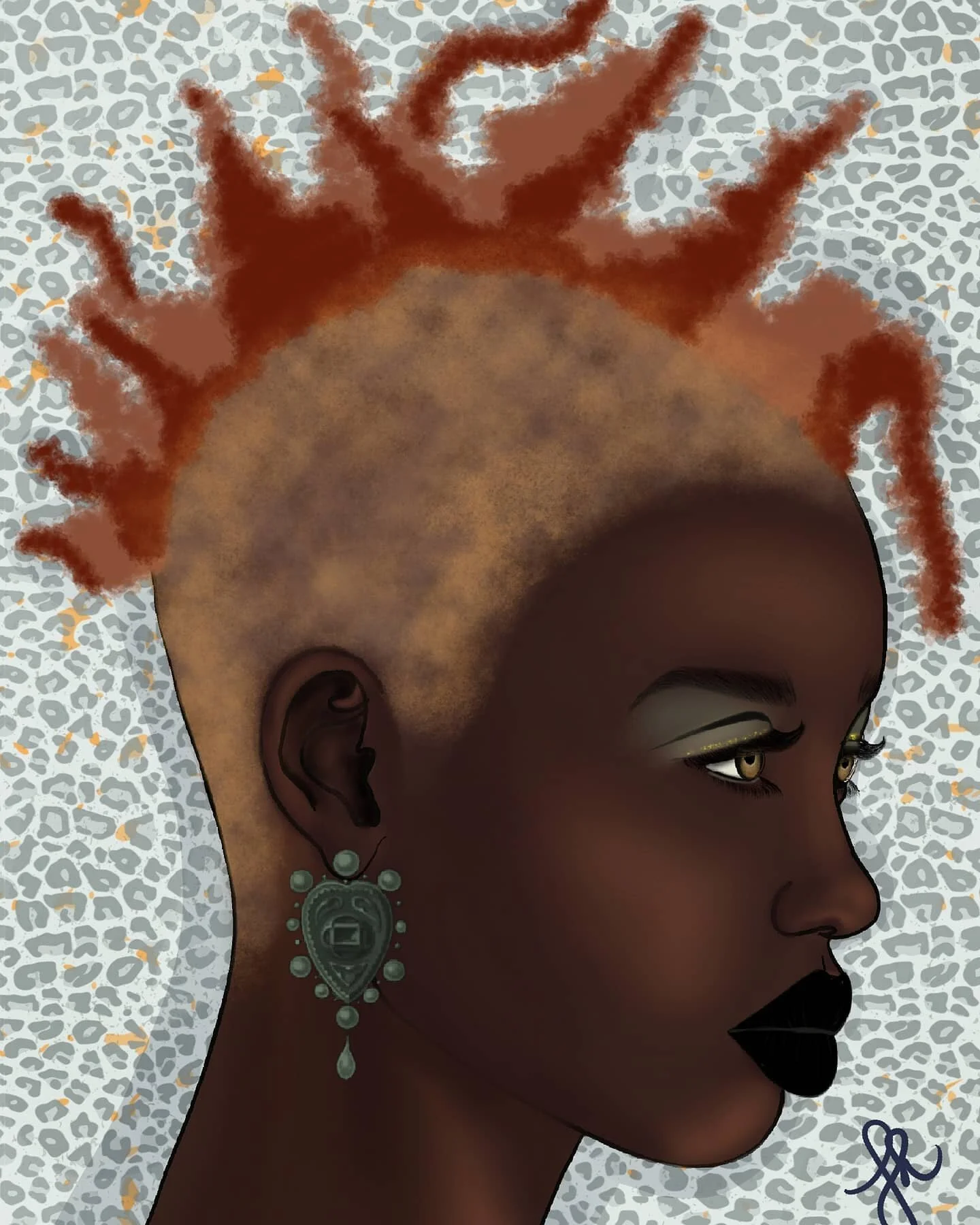 I know I should have my ass asleep - it's almost 1:30am and I have so much to do tomorrow (later today??) But I could not sleep until I finished her.
"Cicely".
#digitalart #digitalillustration #blackartists #blackwoman #blackalternativegi