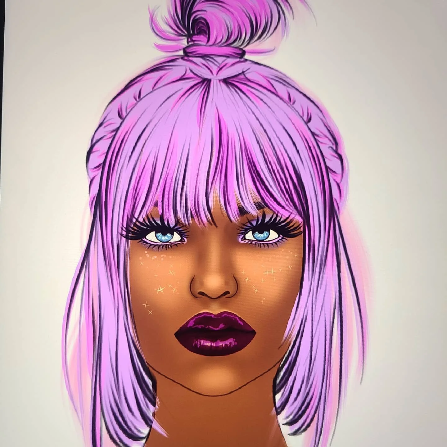 After spending  most of the day packing I decided to do a few quick nighttime doodles.
#artistsoninstagram #illustrator #blackillustrators #blackartists #queerart #digitalart #procreateart