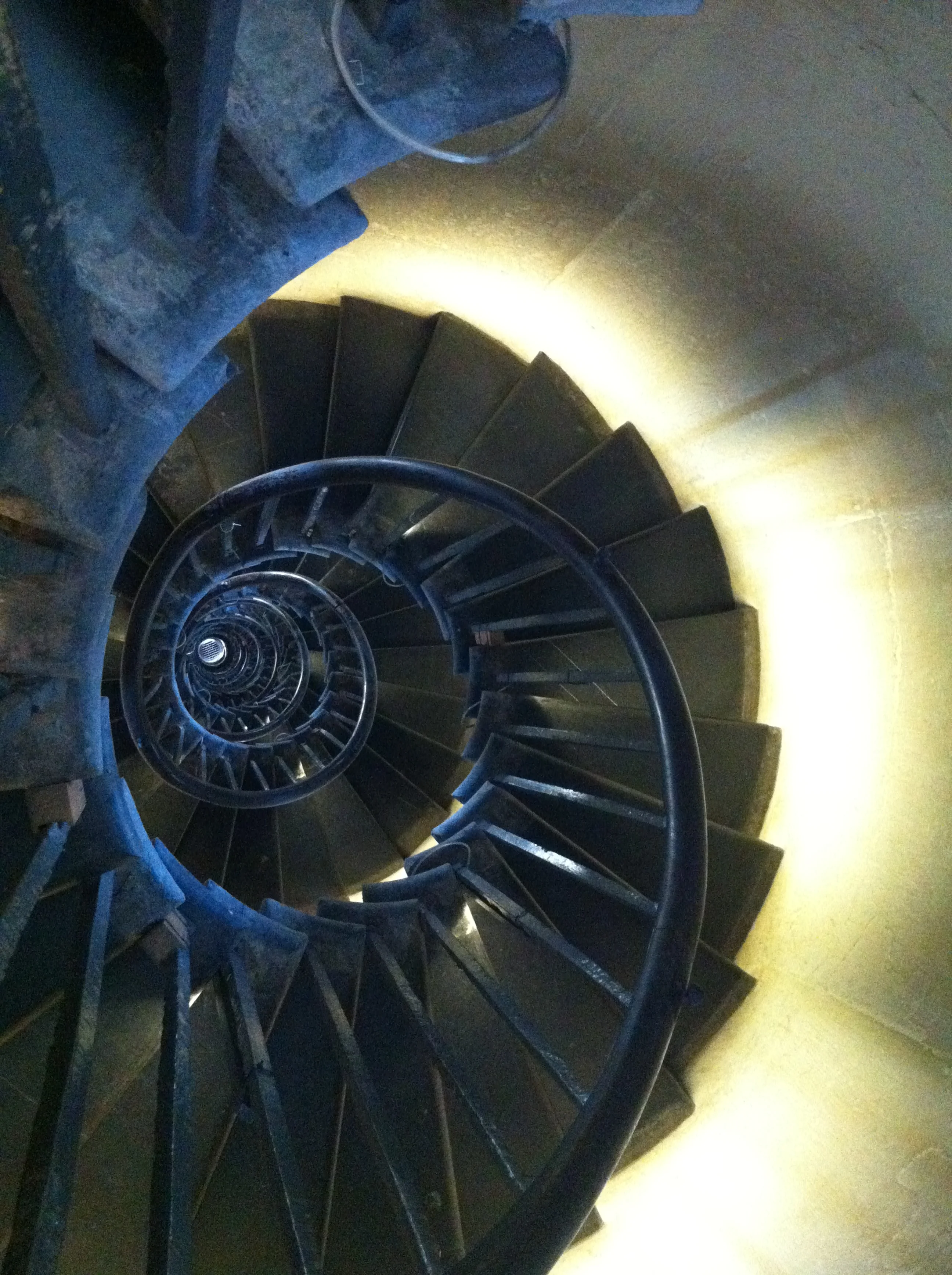 Staircase inside the Monument, London, England