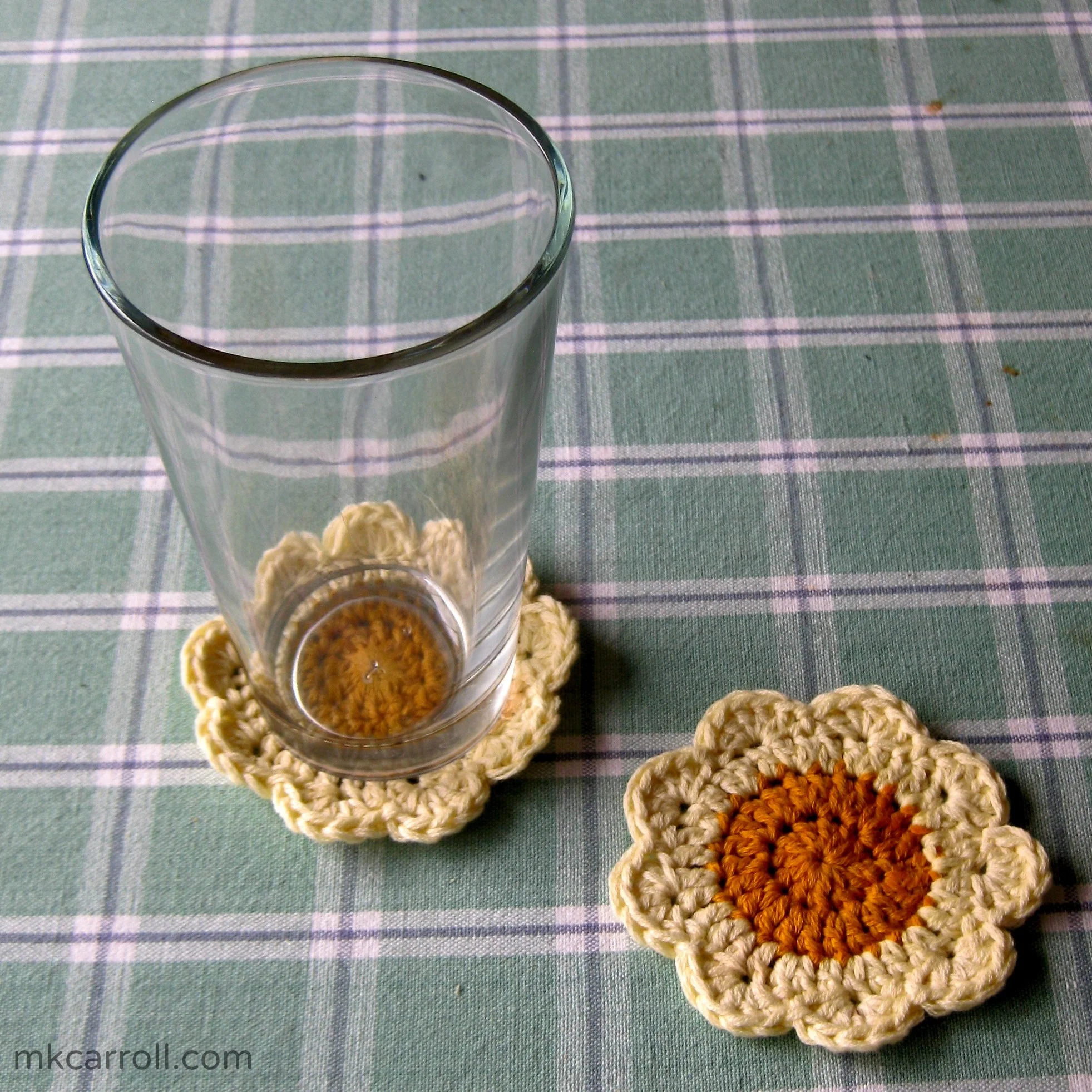 Crochet drink coasters