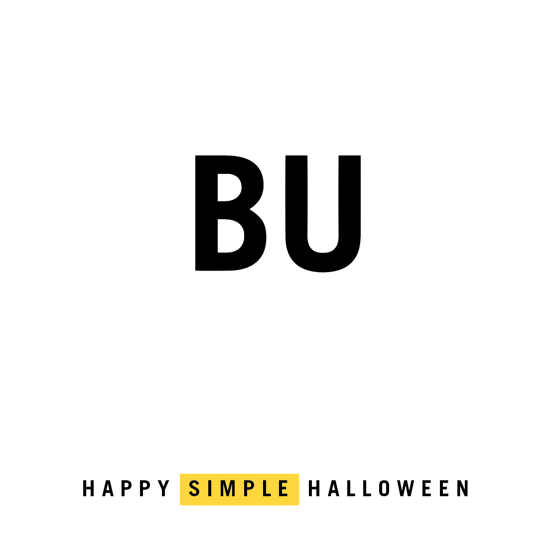 BU. Happy Simple Halloween