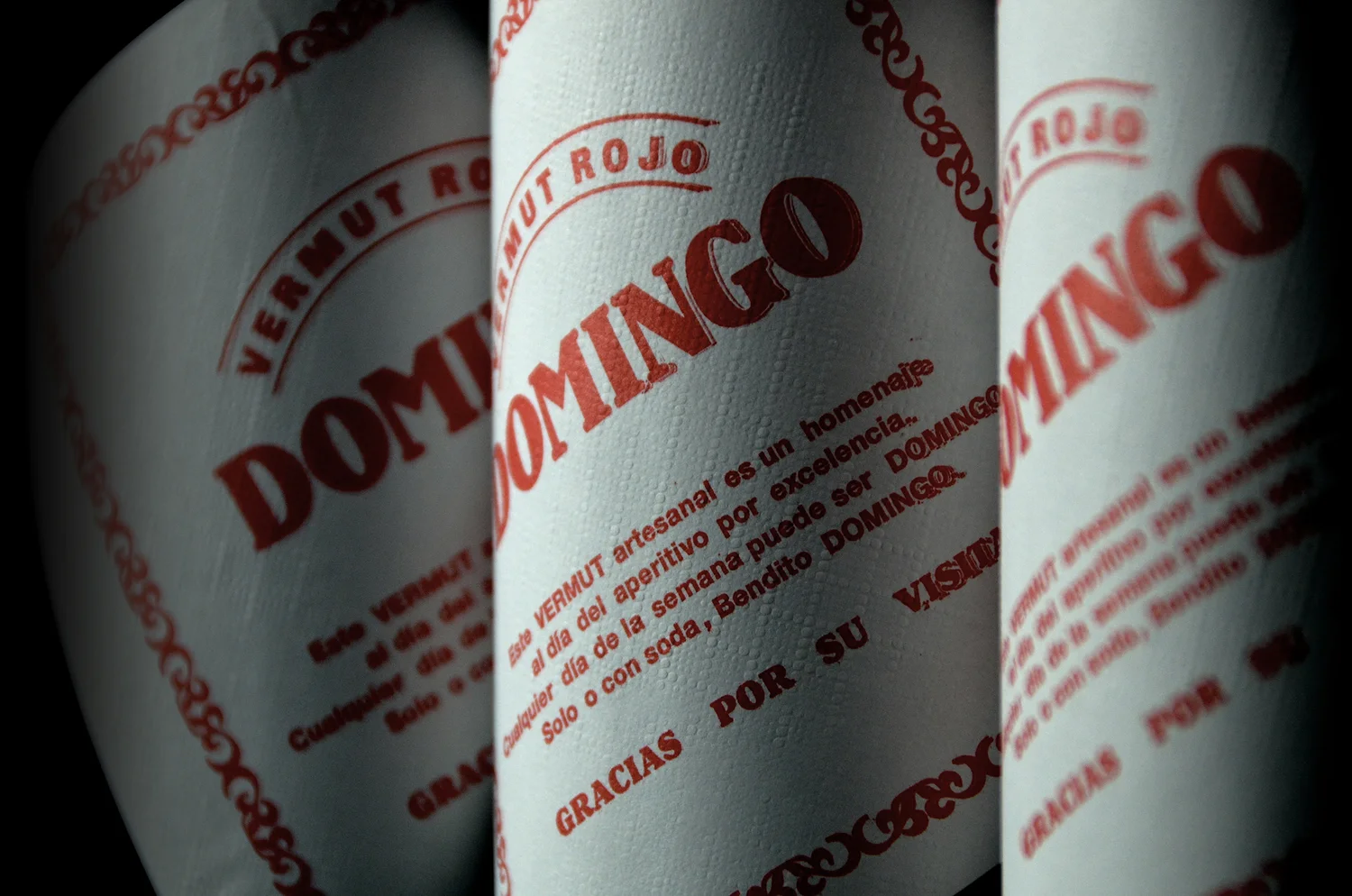 Domingo, textura de etiqueta