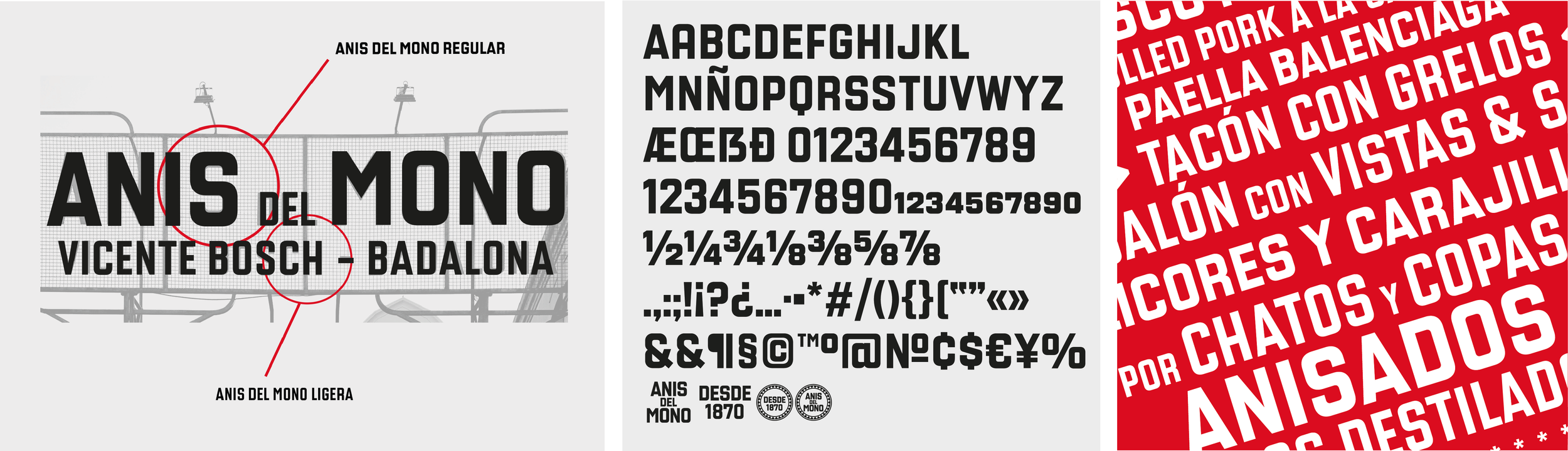 Anís del Mono, tipografía y campaña