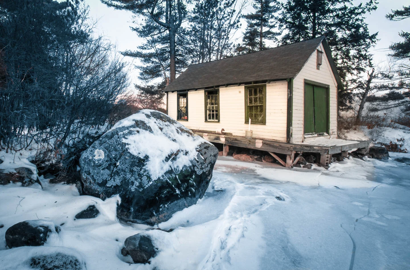 Boathouse in Winter 2