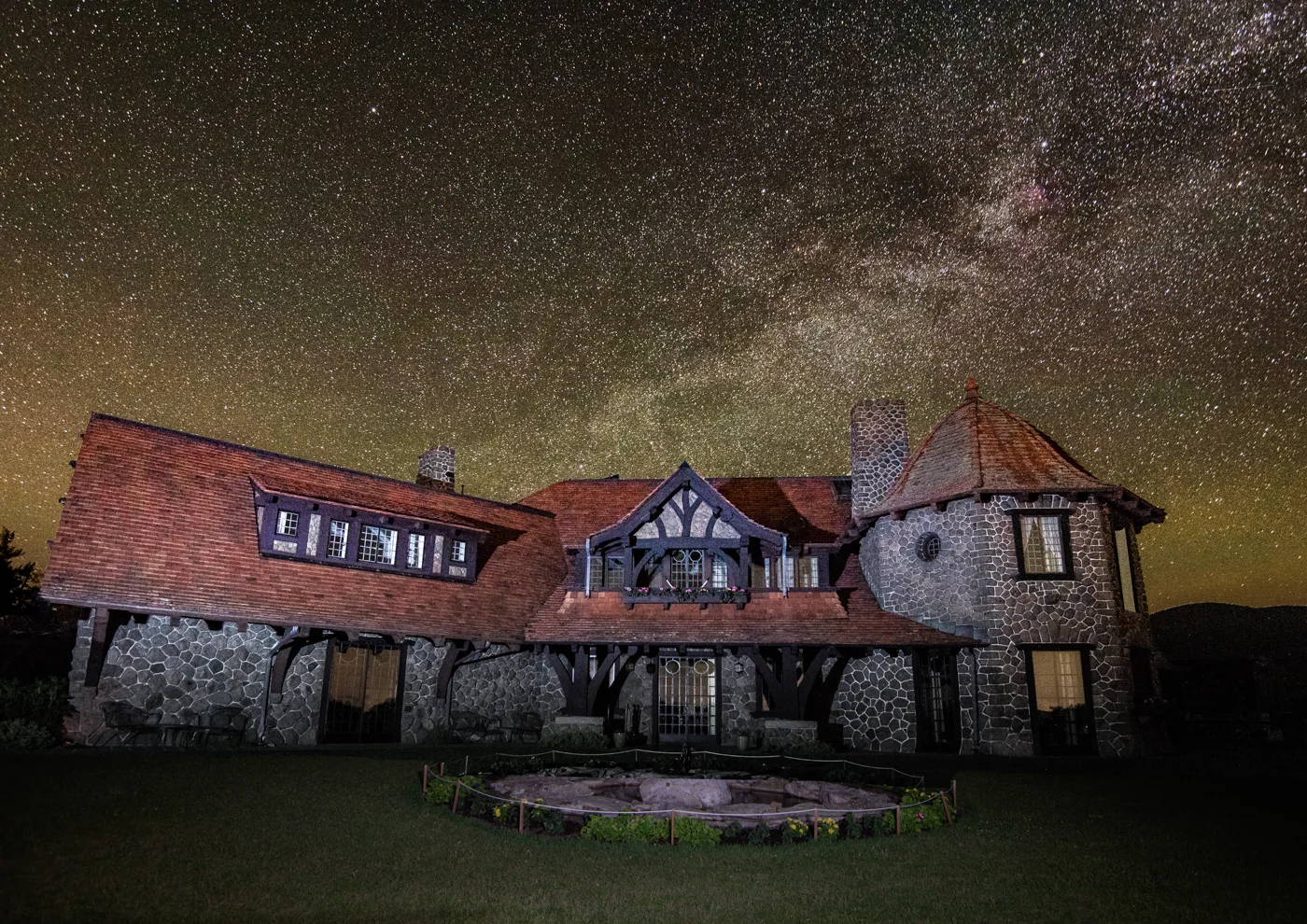 Castle in the Clouds under Milky Way