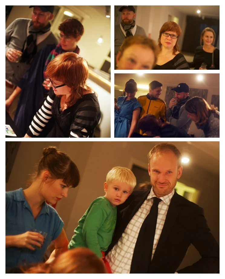 Interested guests at Anne Vilemsons Vernissage