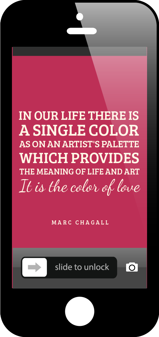 “In our life there is a single color, as on an artist's palette, which provides the meaning of life and art. It is the color of love.” Marc Chagall