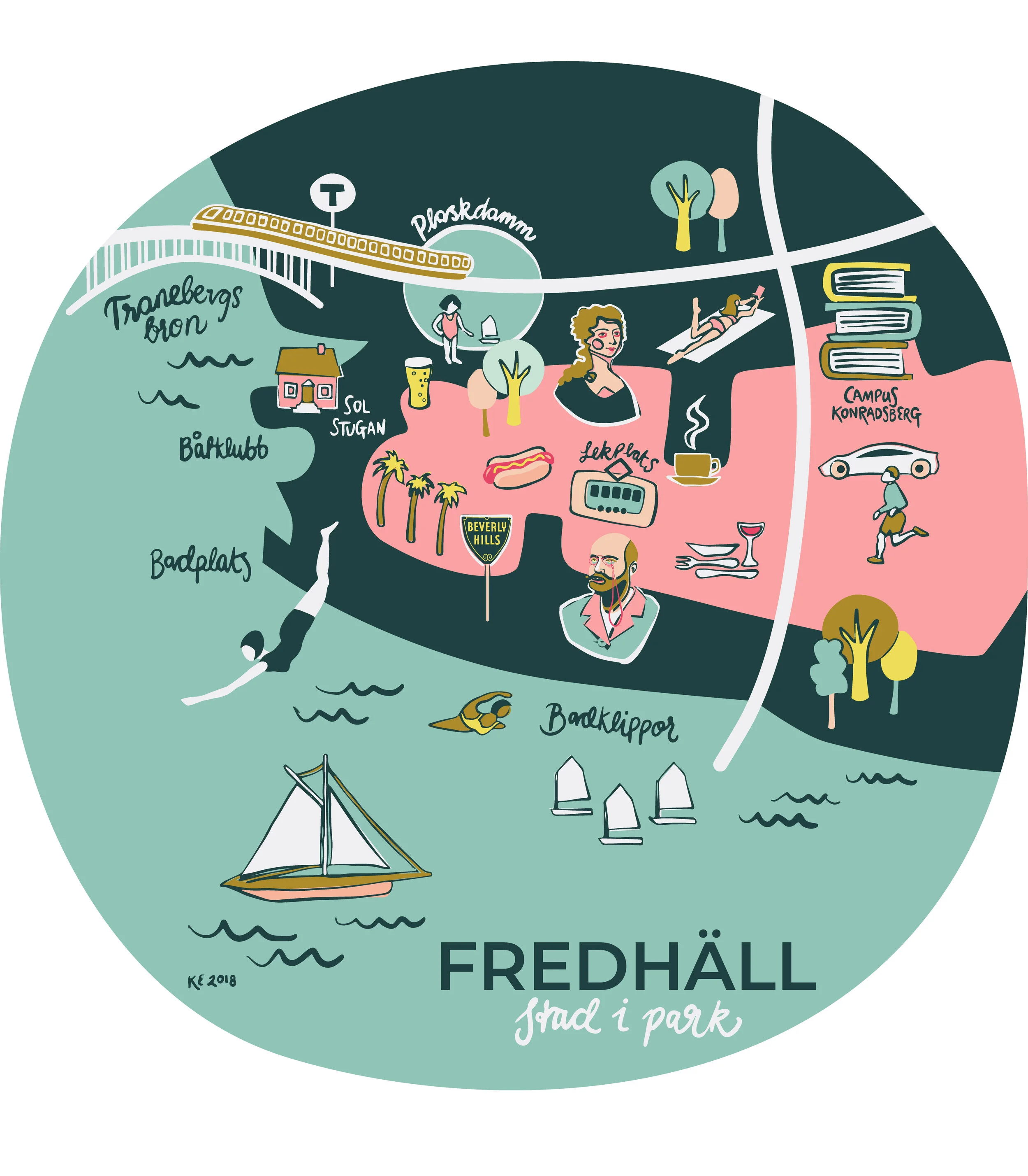 Illustrated Map of Fredhäll 