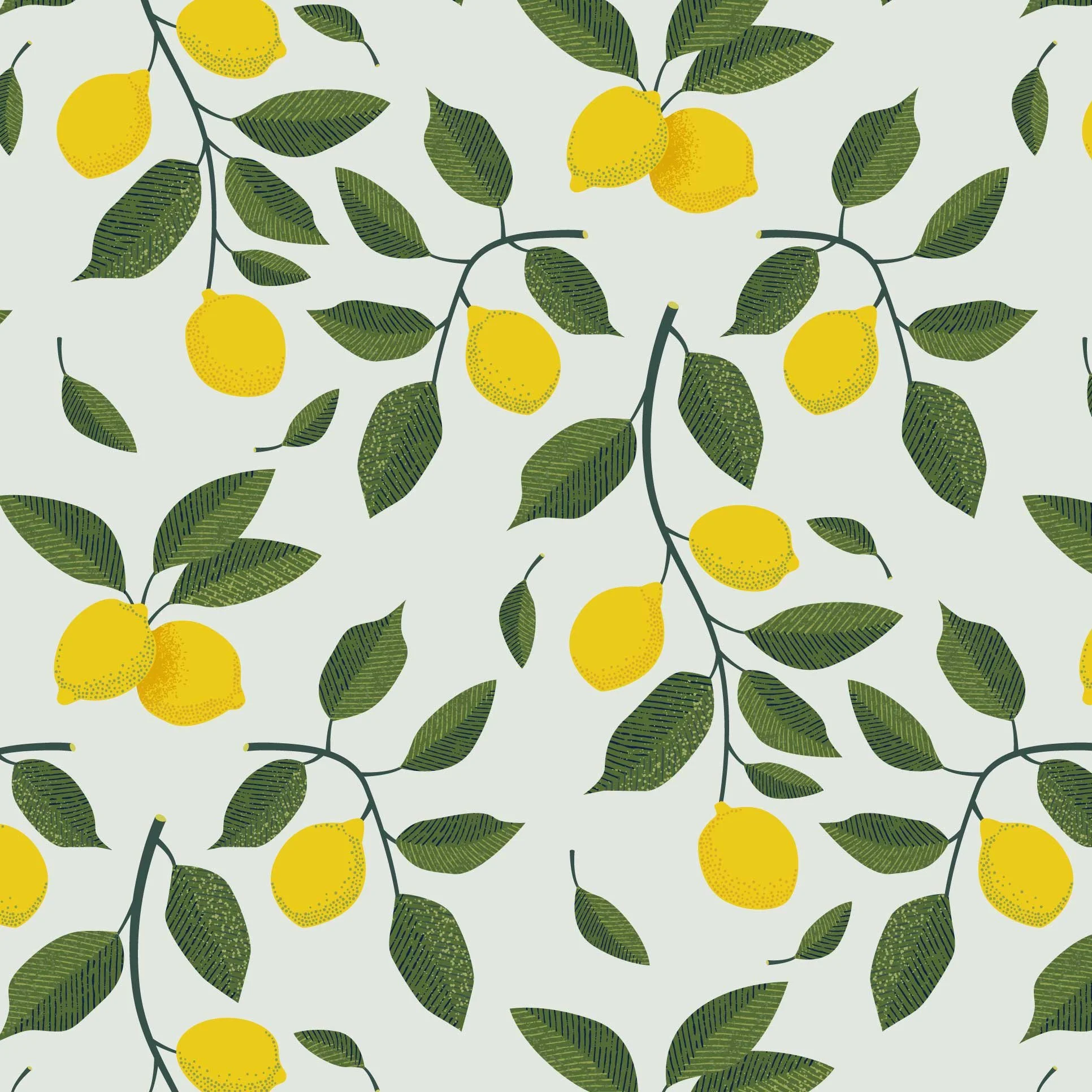 Lemon Orchard. Surface pattern. 