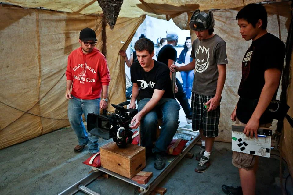 Ben Operating the set of Fallout:Lanius