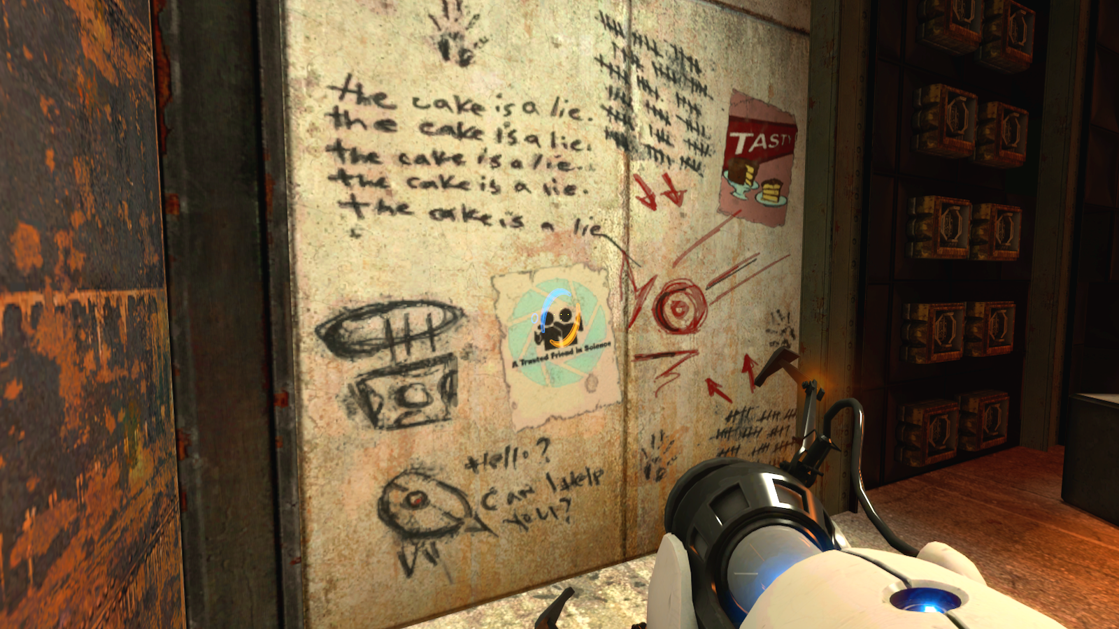 It was a gap in the wall!