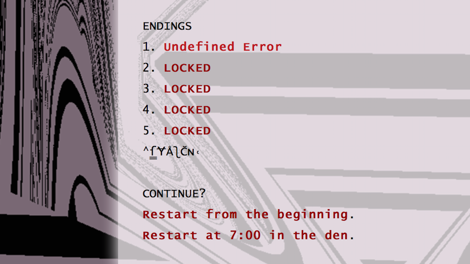 The Uncle Who Works for Nintendo (a beautiful game) lists all the endings when you reach one, and prompts you to go back to find another.