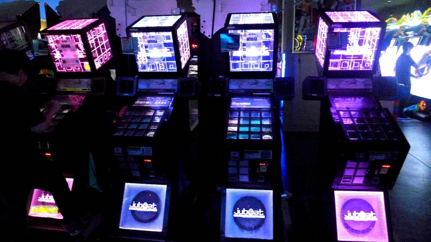 Jubeat . maimai in the background there, too.