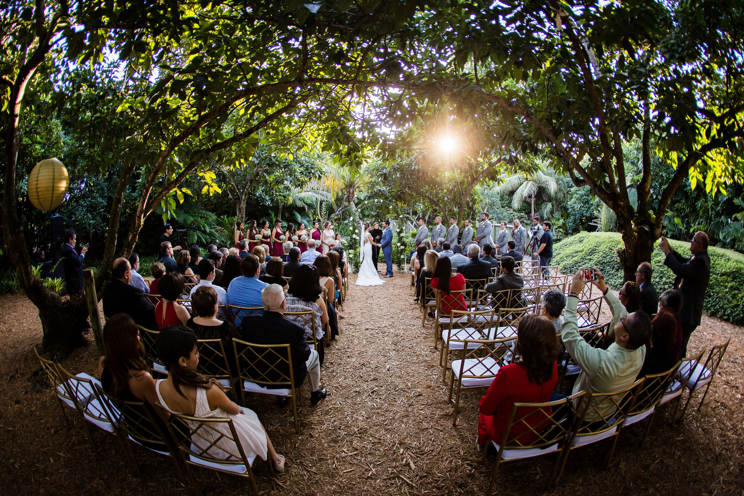 Wedding Ceremony at The Old Grove in Homestead, Florida. 