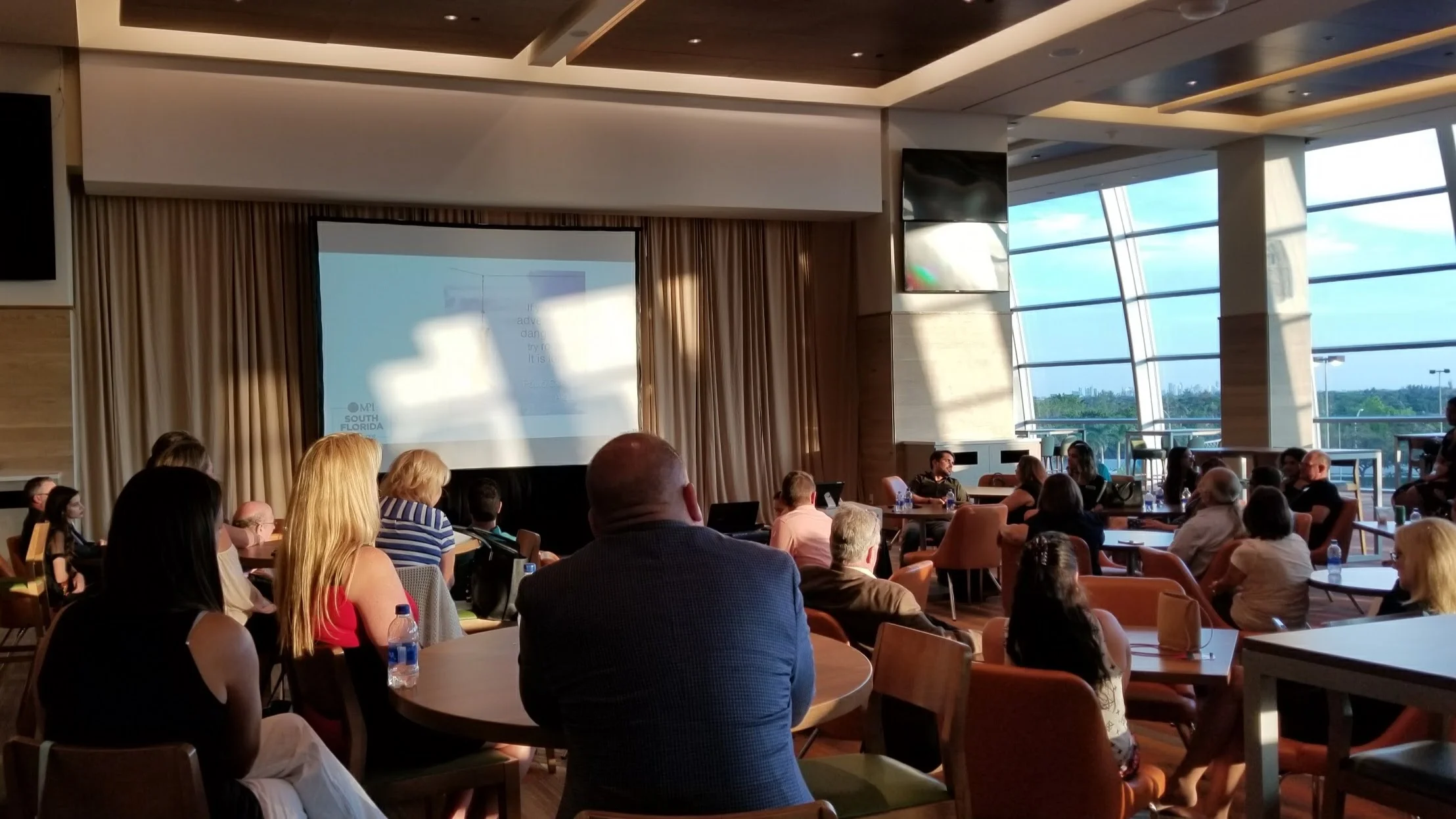 Does the venue know the sun sets at the same time every day in those windows?