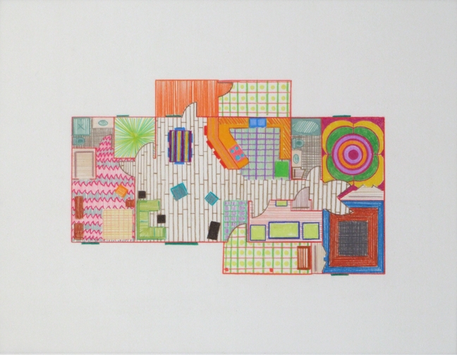 Dream Home Sweet Home (#3141001) 2010 Colored pencil on mylar 8.5 x 11 inches Private Collection