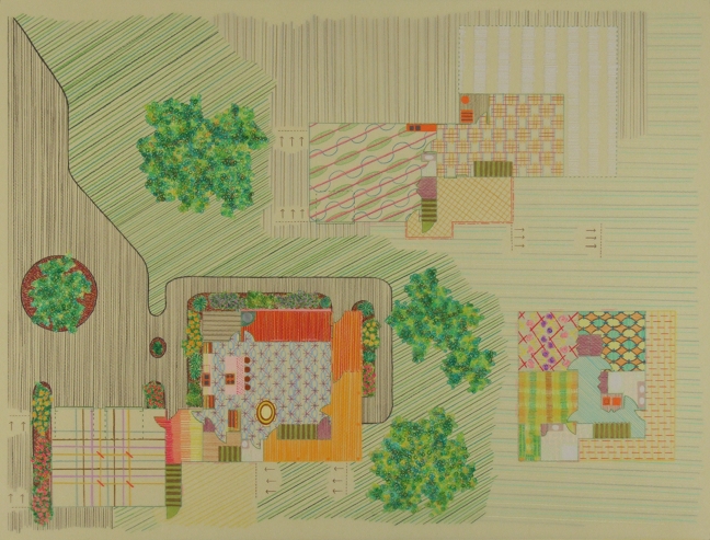 Dream Home Sweet Home (#5231003) 2010 Colored pencil on mylar on canson paper 18 x 24 inches Private Collection