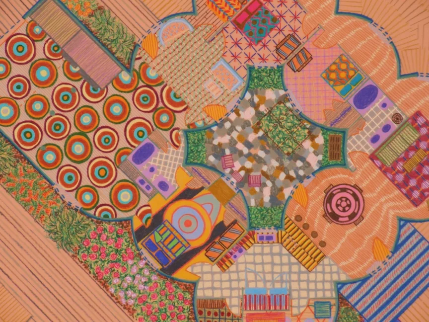 Dream Home Sweet Home (#1301101), detail 2011 Colored pencil on Mylar on Canson paper 18 x 24 inches