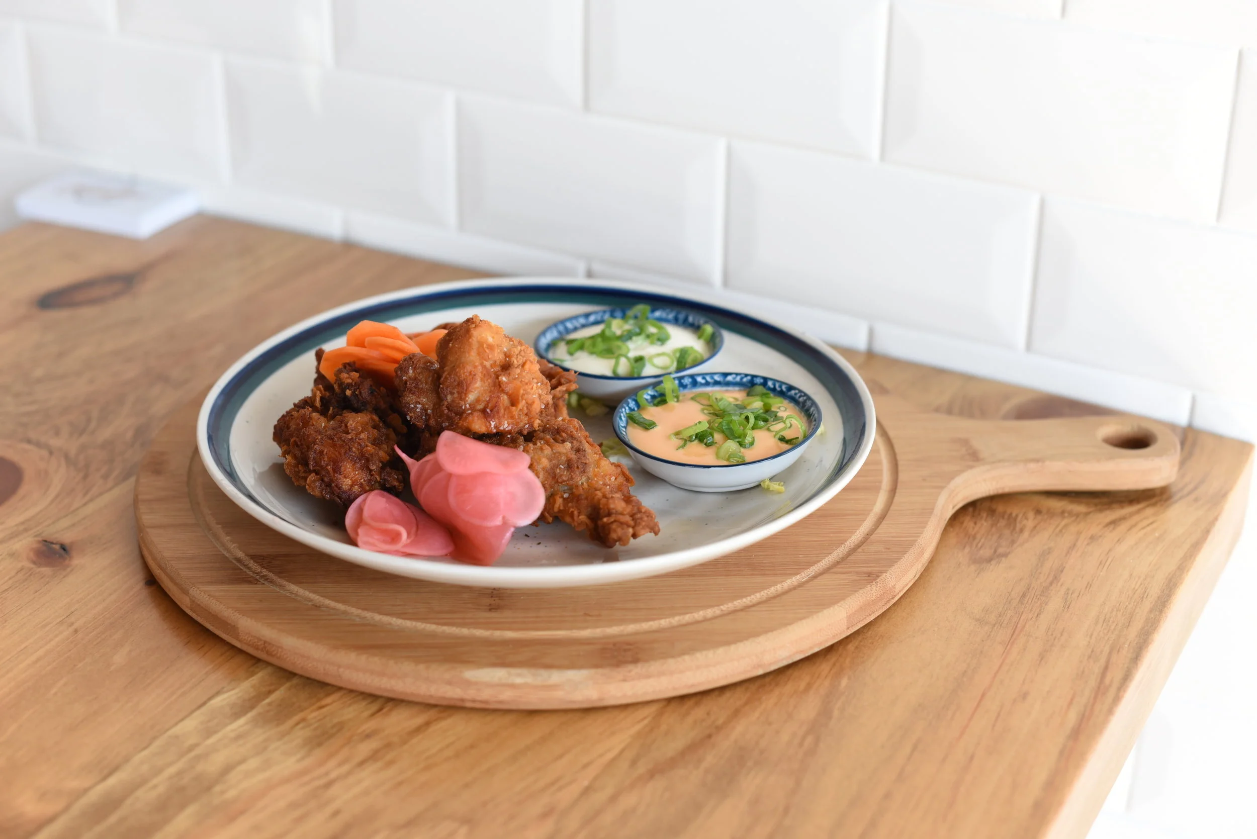 Karaage - buttermilk & soy fried chicken. 