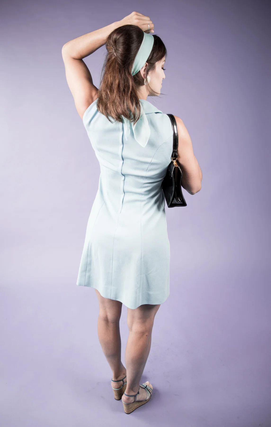 Skirts of this length were controversial when they first appeared in the early 1960s, but gained popularity quickly, mostly among younger women. All wardrobe and accessories supplied and styled by Purple Hippo Vintage. Instagram Facebook Etsy