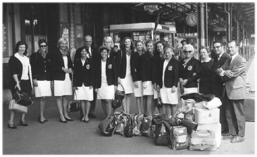 PGRC Women's team arrives in France, 1967