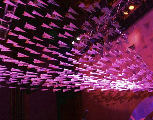 Airplane decor from Matthew Parker Events