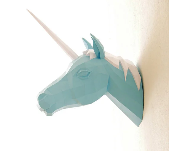 Paper Wolfs Shop Paper Unicorn Trophy