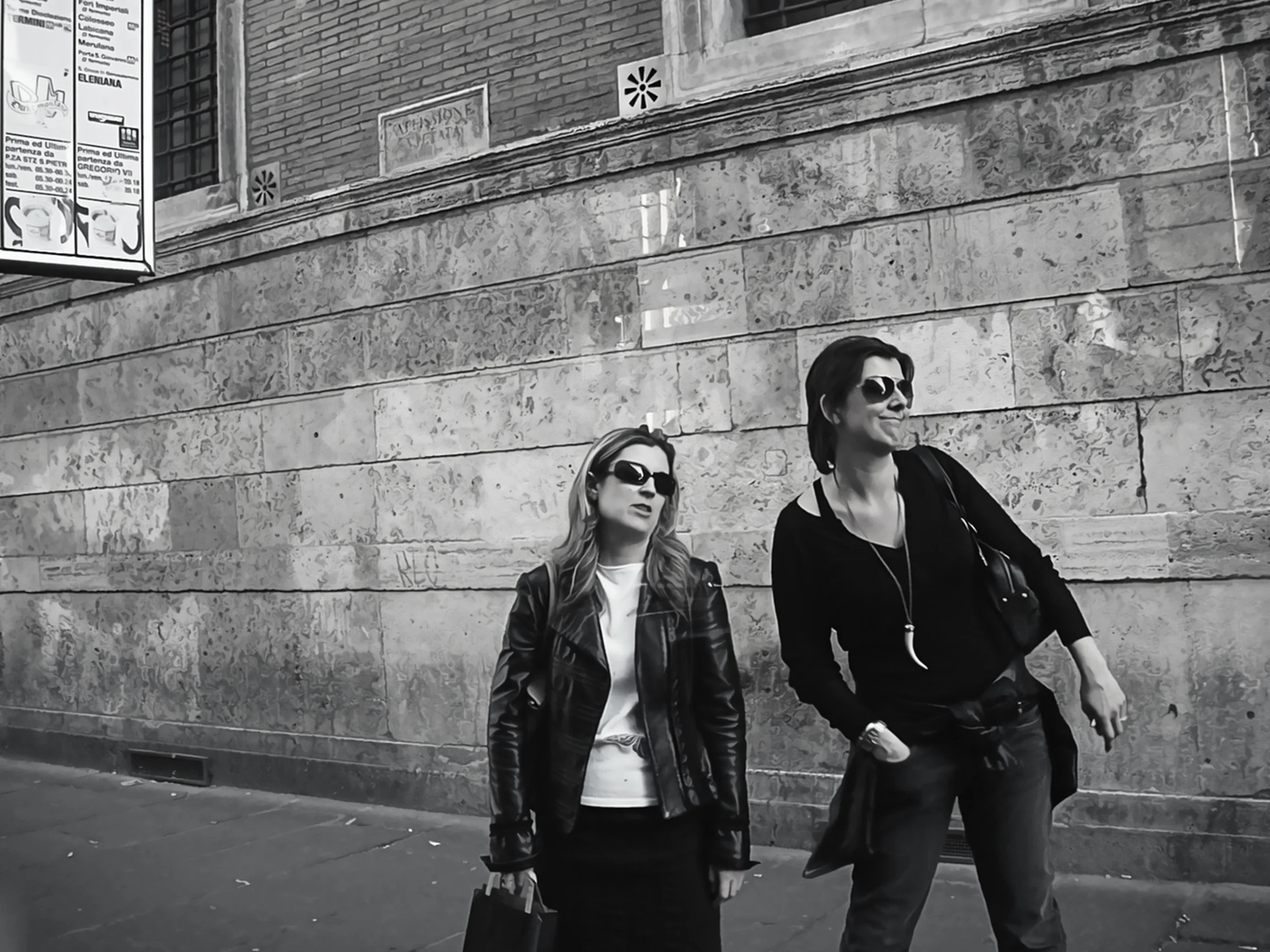 Two Women Waiting for a Bus